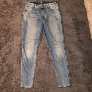 7 For All Mankind High Waist Ankle SkinnyJean